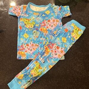 Little Sleepies World Map Kids Pajama Set